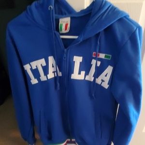 Italia Hoodie Jacket Size S. - Color Blue